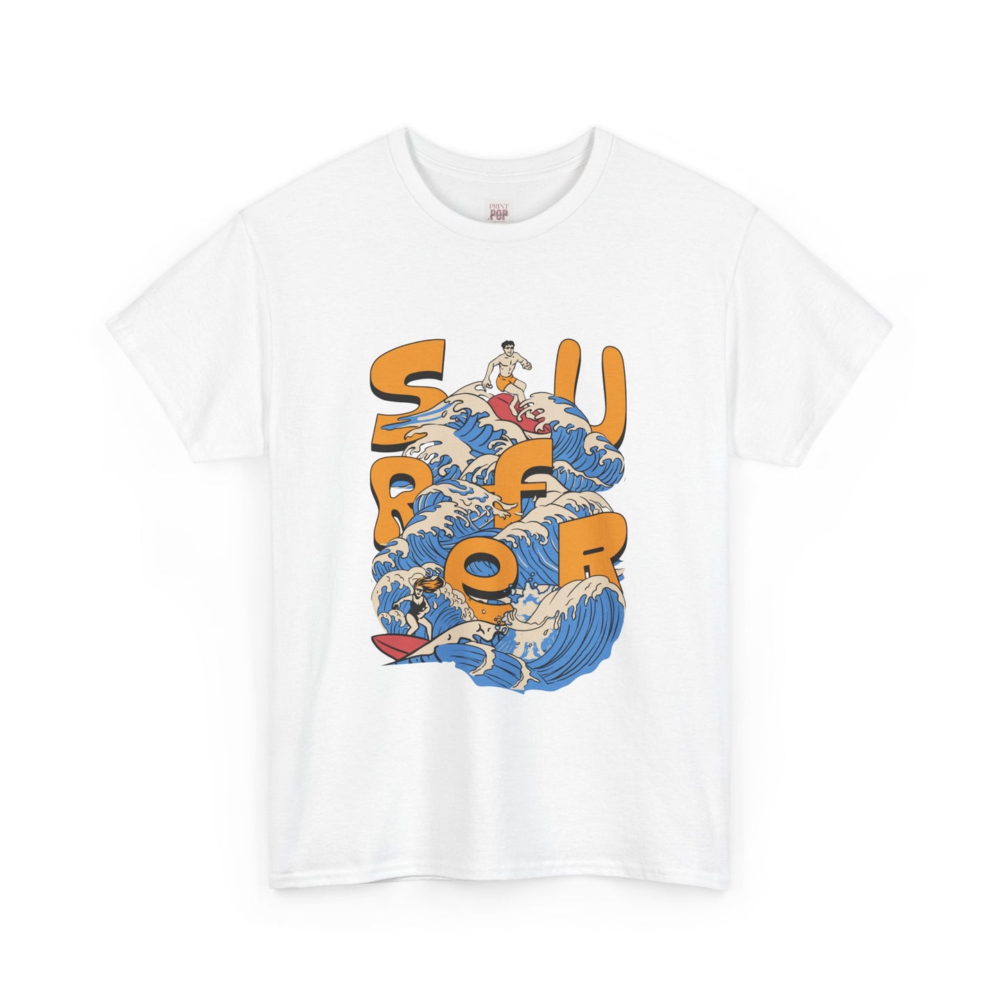 Surf Vibes Unisex Heavy Cotton Tee - Perfect for Beach Lovers