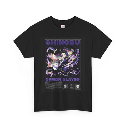 Demon Slayer Kocho Shinobu Unisex Heavy Cotton Tee - Vibrant and Stylish Design for Otaku Heads