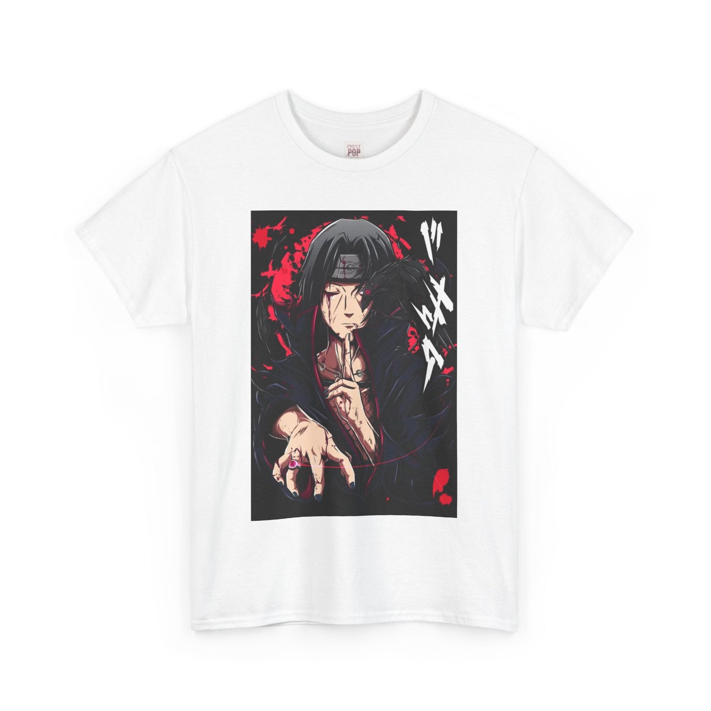 Naruto Shippuden Uchiha Itachi Unisex Heavy Cotton Tee - Vibrant and Stylish Design for Otaku Heads