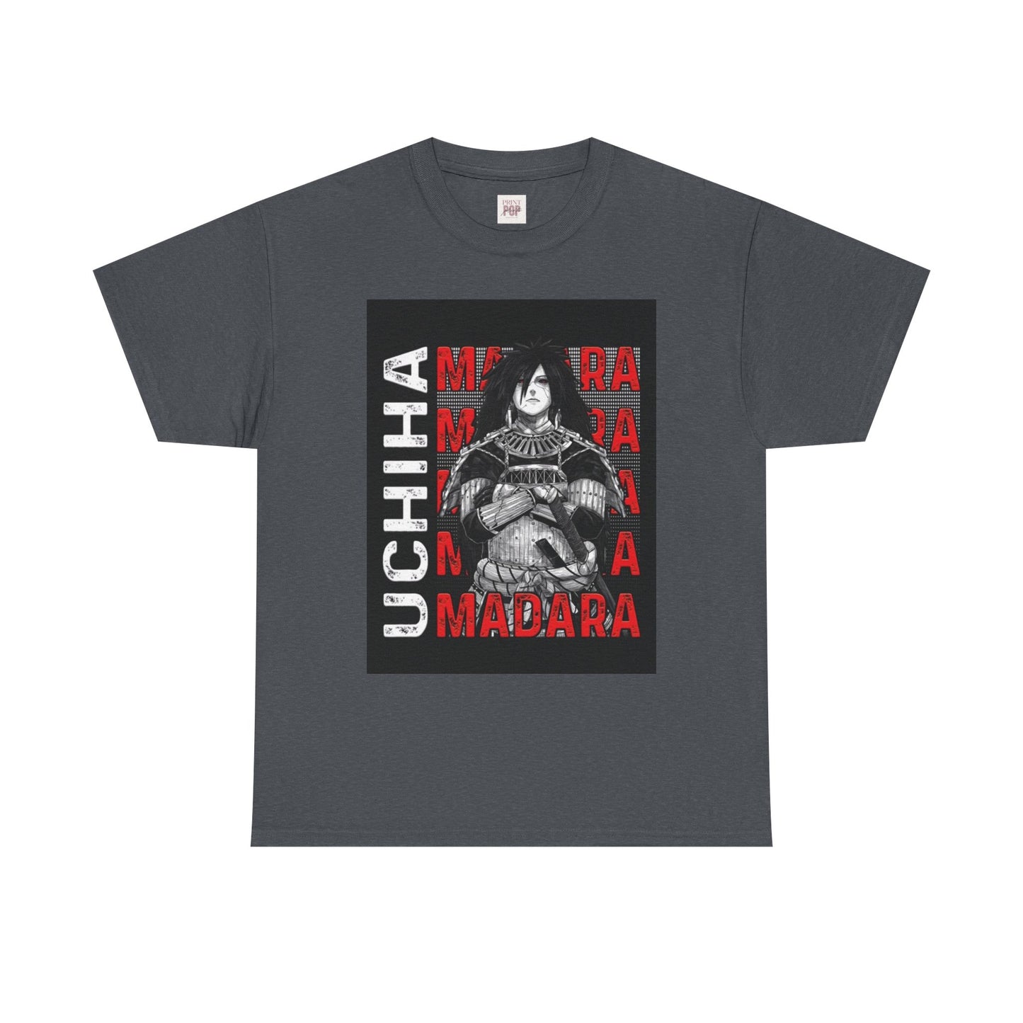 Naruto Shippuden Uchiha Madara Unisex Heavy Cotton Tee - Vibrant and Stylish Design for Otaku Heads