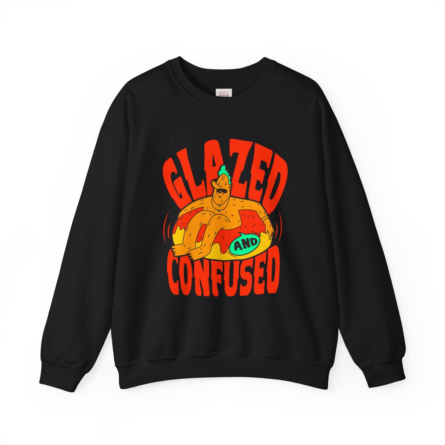 Glazed and Confused Crewneck Sweatshirt - Funny Unisex Pullover for Casual Comfort