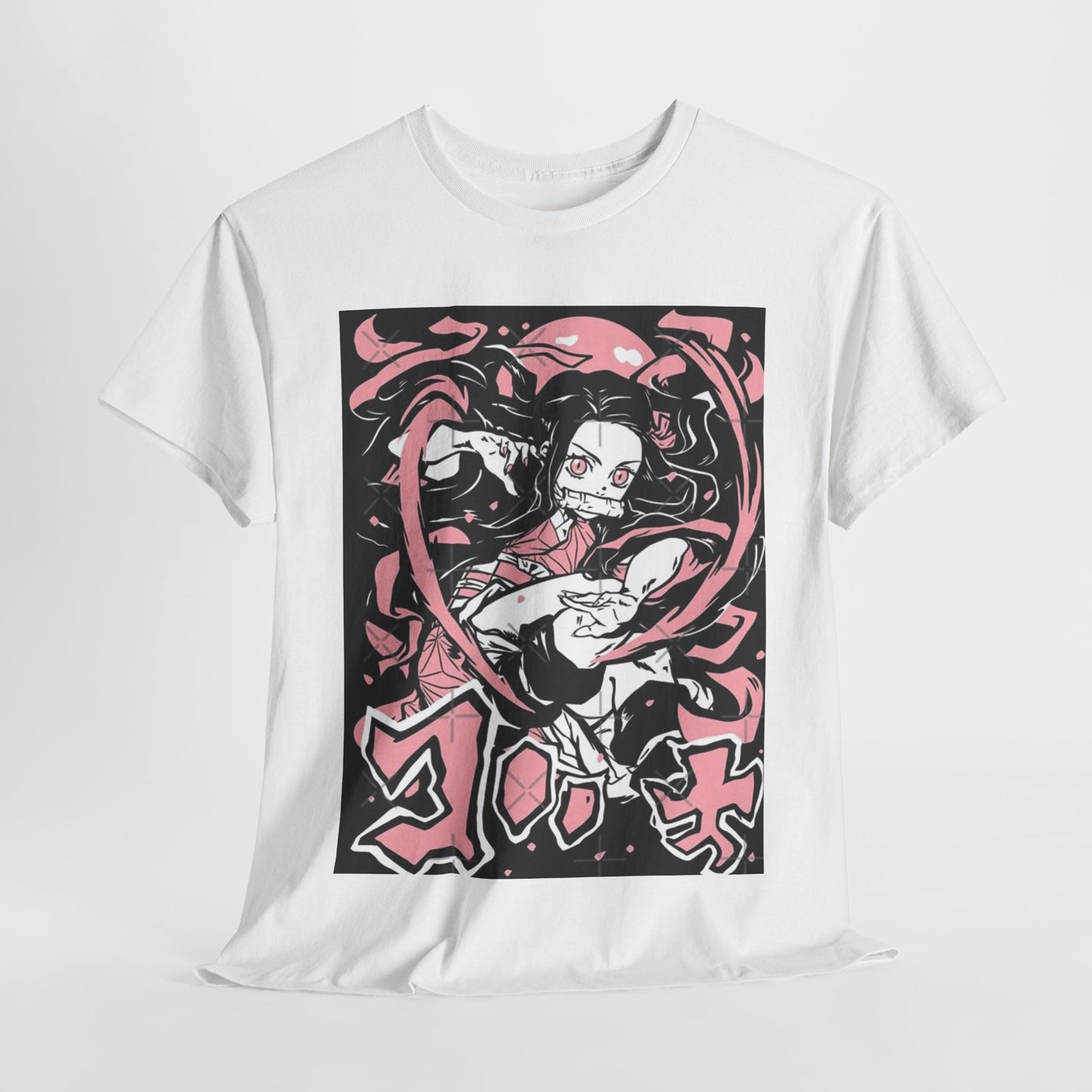 Demon Slayer Nezuko Kamado Unisex Heavy Cotton Tee - Vibrant and Stylish Design for Otaku Heads