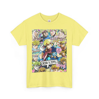 Jojo's Bizarre Adventure Caesar A. Zeppeli Unisex Heavy Cotton Tee - Vibrant and Stylish Design for Otaku Heads