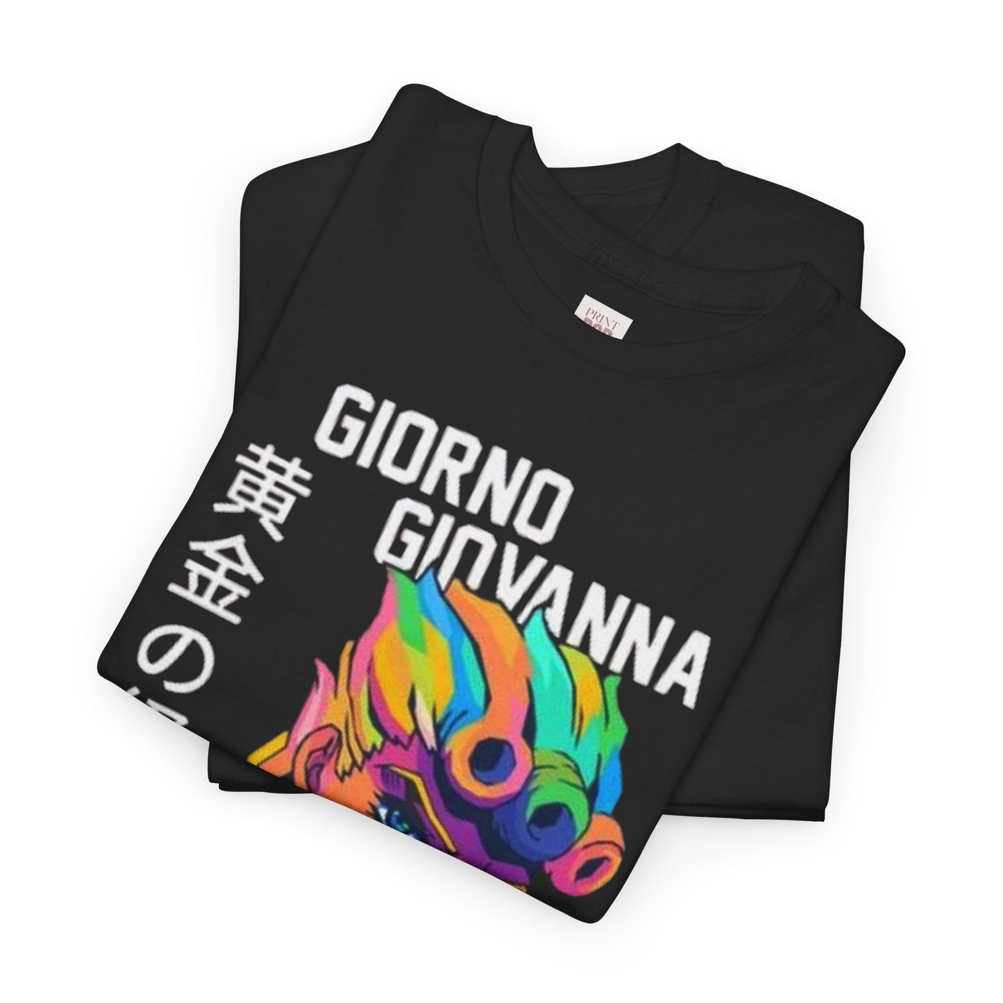 Jojo's Bizarre Adventure Giorno Giovanna Unisex Heavy Cotton Tee - Vibrant and Stylish Design for Otaku Heads