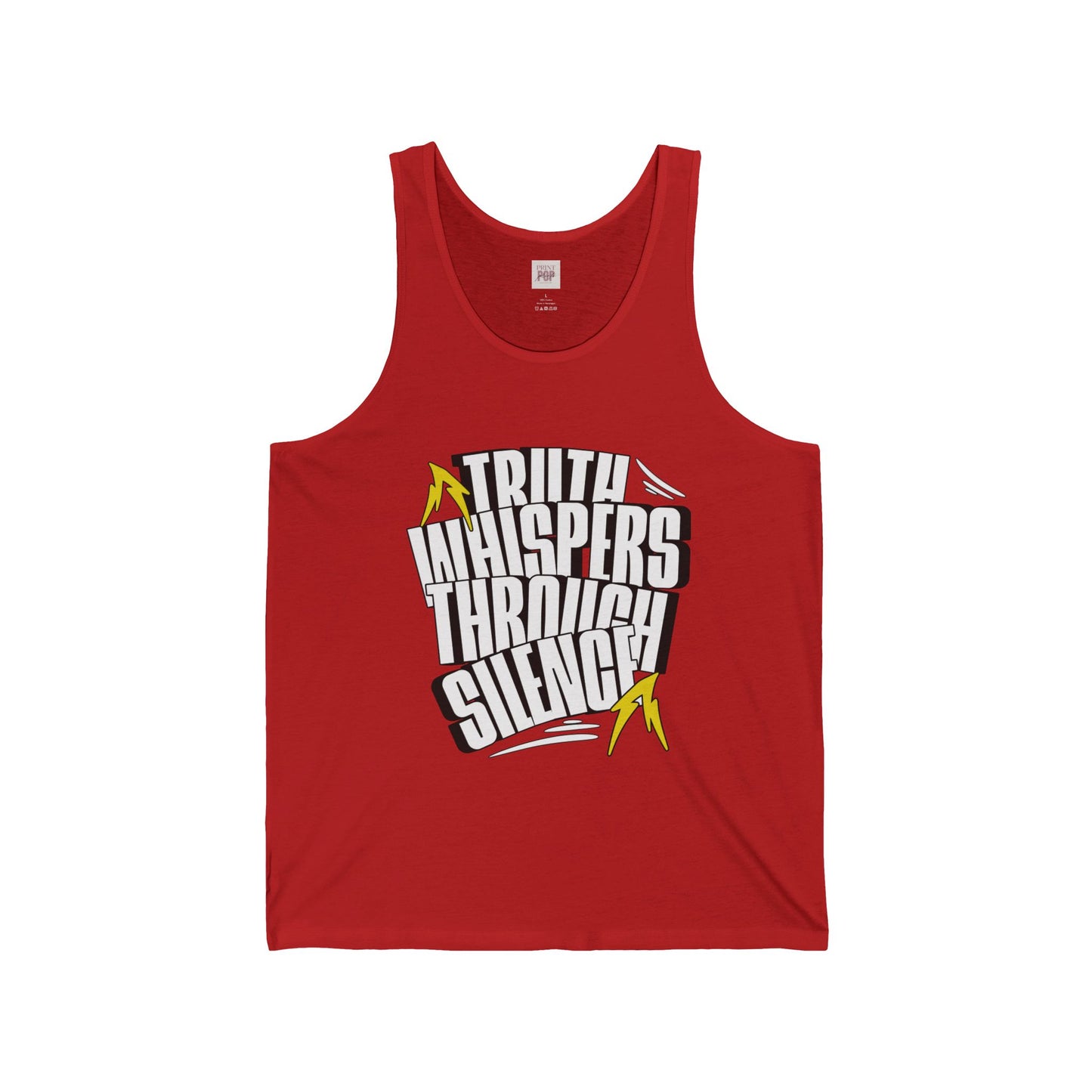 Unisex Jersey Tank - 'Truth Whispers Through Silence' Inspirational Tee