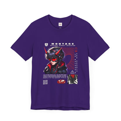 Montage Graphic Unisex Jersey Tee - Stylish Streetwear for Anime Lovers