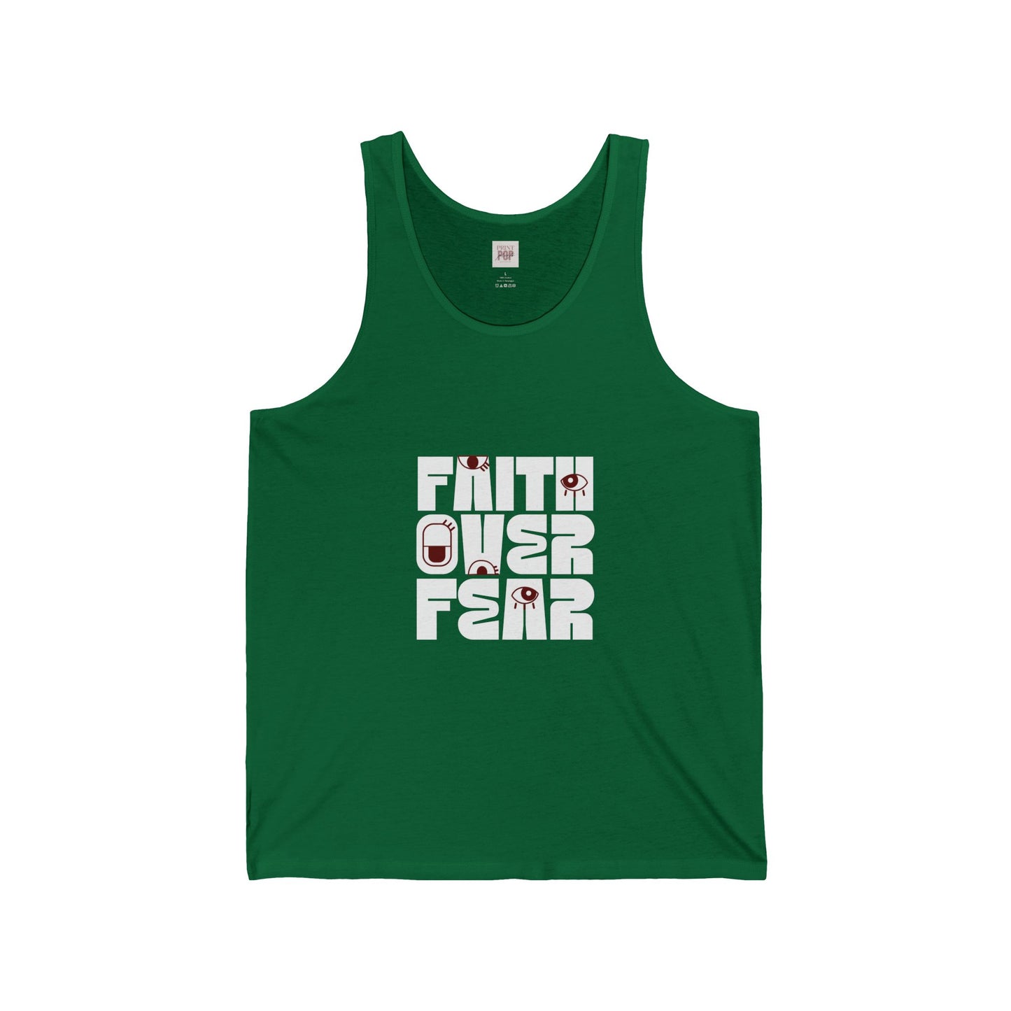 Faith Over Fear Unisex Jersey Tank - Motivational Workout Tee