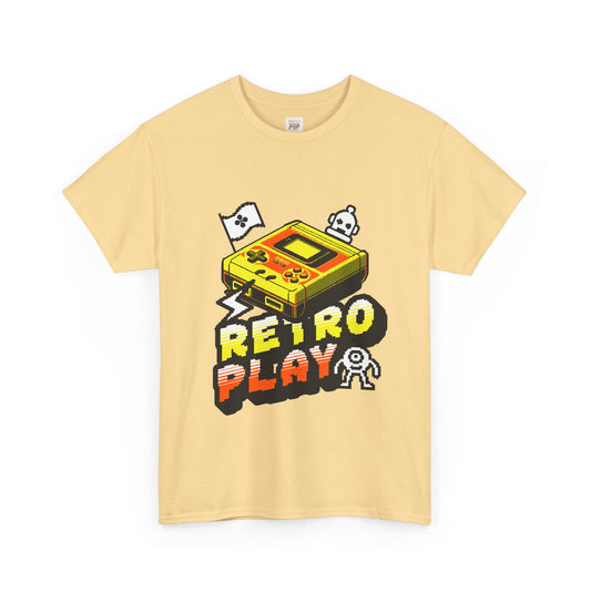 Retro Play Unisex Heavy Cotton Tee - Vintage Gaming Shirt