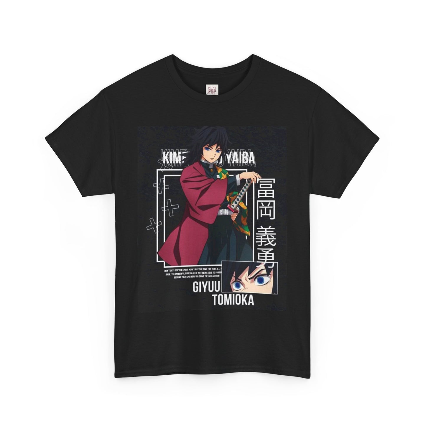 Demon Slayer Giyu Tomioka Unisex Heavy Cotton Tee - Vibrant and Stylish Design for Otaku Heads