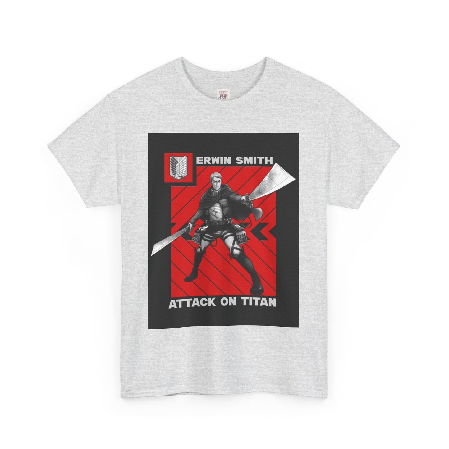 Attack On Titan Erwin Smith Unisex Heavy Cotton Tee - Vibrant and Stylish Design for Otaku Heads