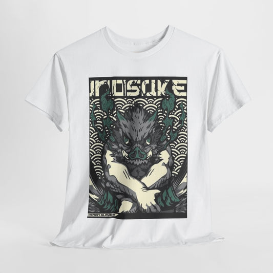 Demon Slayer Inosuke Hashibira Unisex Heavy Cotton Tee - Vibrant and Stylish Design for Otaku Heads