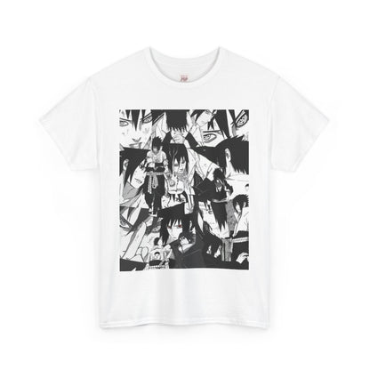 Naruto Shippuden Uchiha Sasuke Unisex Heavy Cotton Tee - Vibrant and Stylish Design for Otaku Heads