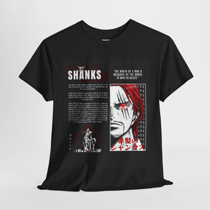 Shanks Inspired Unisex Heavy Cotton Tee - Anime Fan T-Shirt