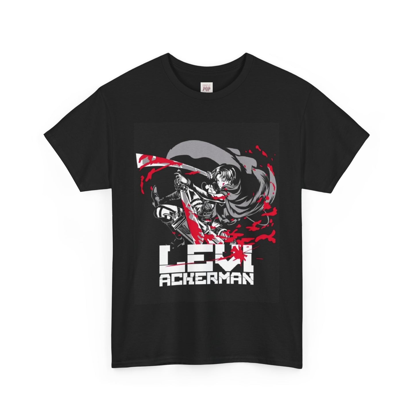 Attack On Titan Levi Ackerman Unisex Heavy Cotton Tee - Vibrant and Stylish Design for Otaku Heads