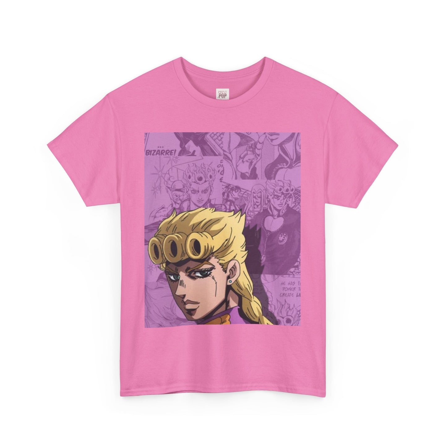 Jojo's Bizarre Adventure Giorno Giovanna Unisex Heavy Cotton Tee - Vibrant and Stylish Design for Otaku Heads