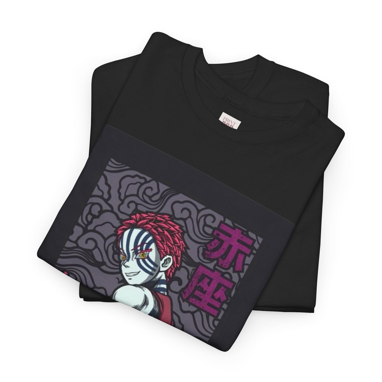 Demon Slayer Akaza Unisex Heavy Cotton Tee - Vibrant and Stylish Design for Otaku Heads