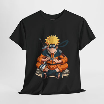 Naruto Shippuden Uzumaki Naruto Unisex Heavy Cotton Tee - Vibrant and Stylish Design for Otaku Heads