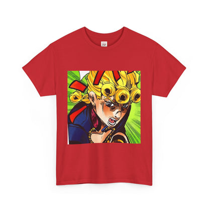 Jojo's Bizarre Adventure Giorno Giovanna Unisex Heavy Cotton Tee - Vibrant and Stylish Design for Otaku Heads