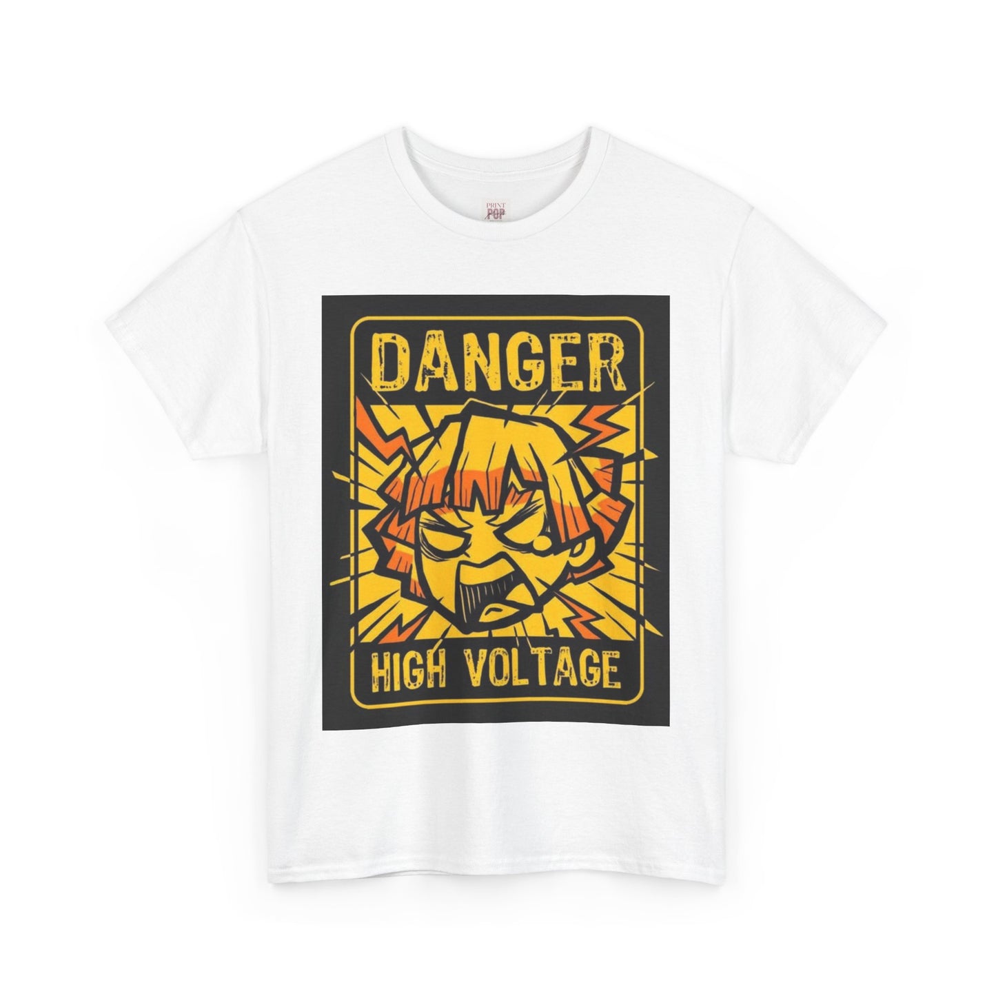 Demon Slayer Agatsuma Zenitsu Unisex Heavy Cotton Tee - Vibrant and Stylish Design for Otaku Heads