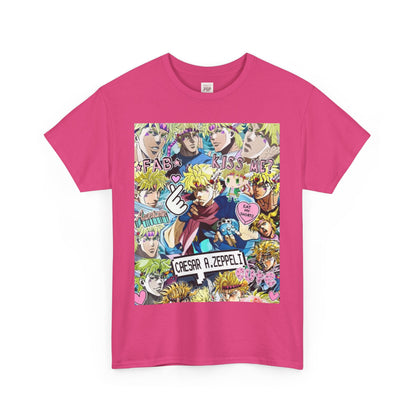 Jojo's Bizarre Adventure Caesar A. Zeppeli Unisex Heavy Cotton Tee - Vibrant and Stylish Design for Otaku Heads