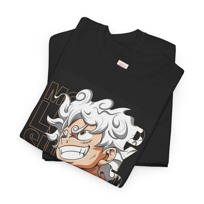 One Piece Luffy Unisex Heavy Cotton Tee - Nika Gear 5 Graphic T-Shirt