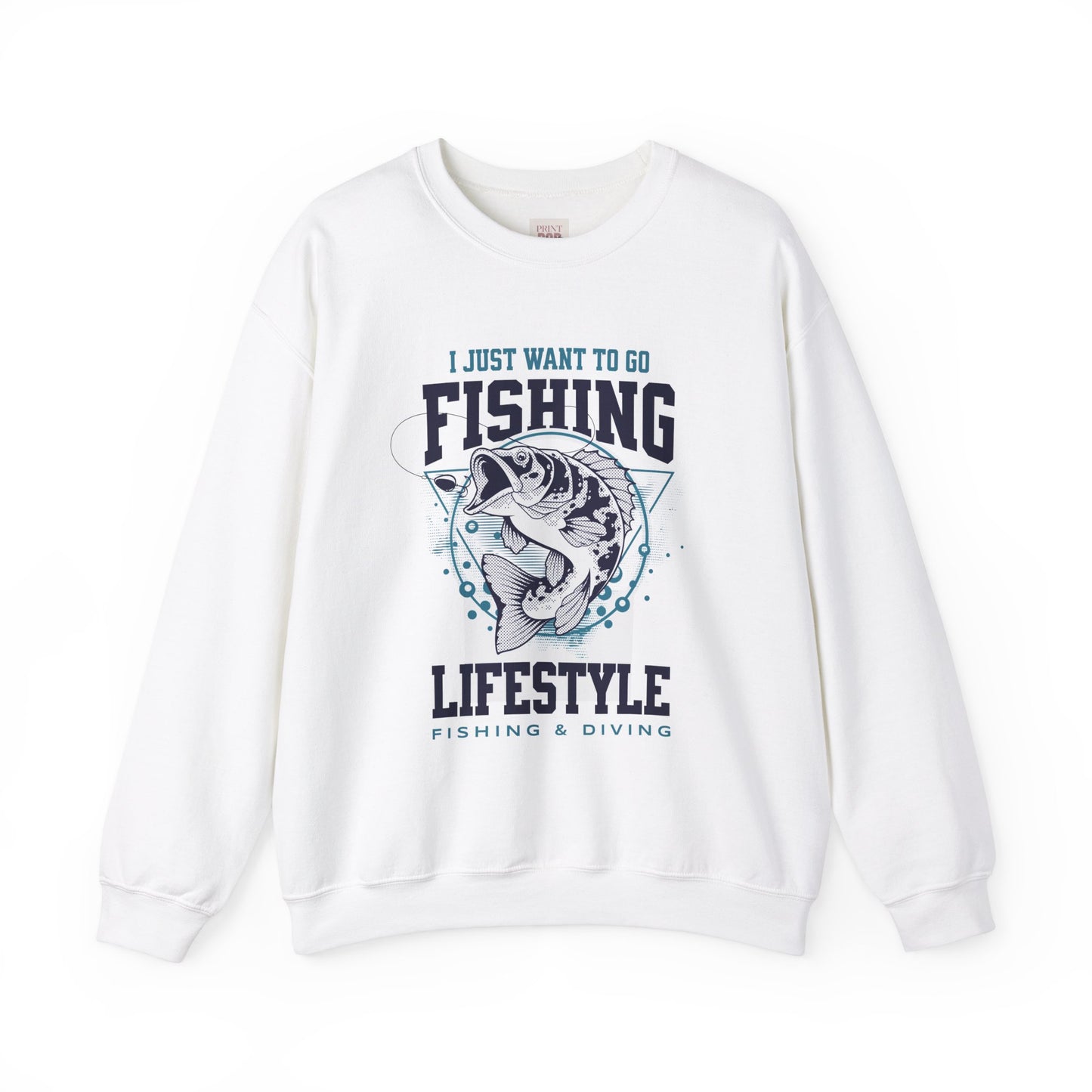 Fishing Lifestyle Unisex Heavy Blend Crewneck Unisex Heavy Blend Sweatshirt - Perfect for Anglers