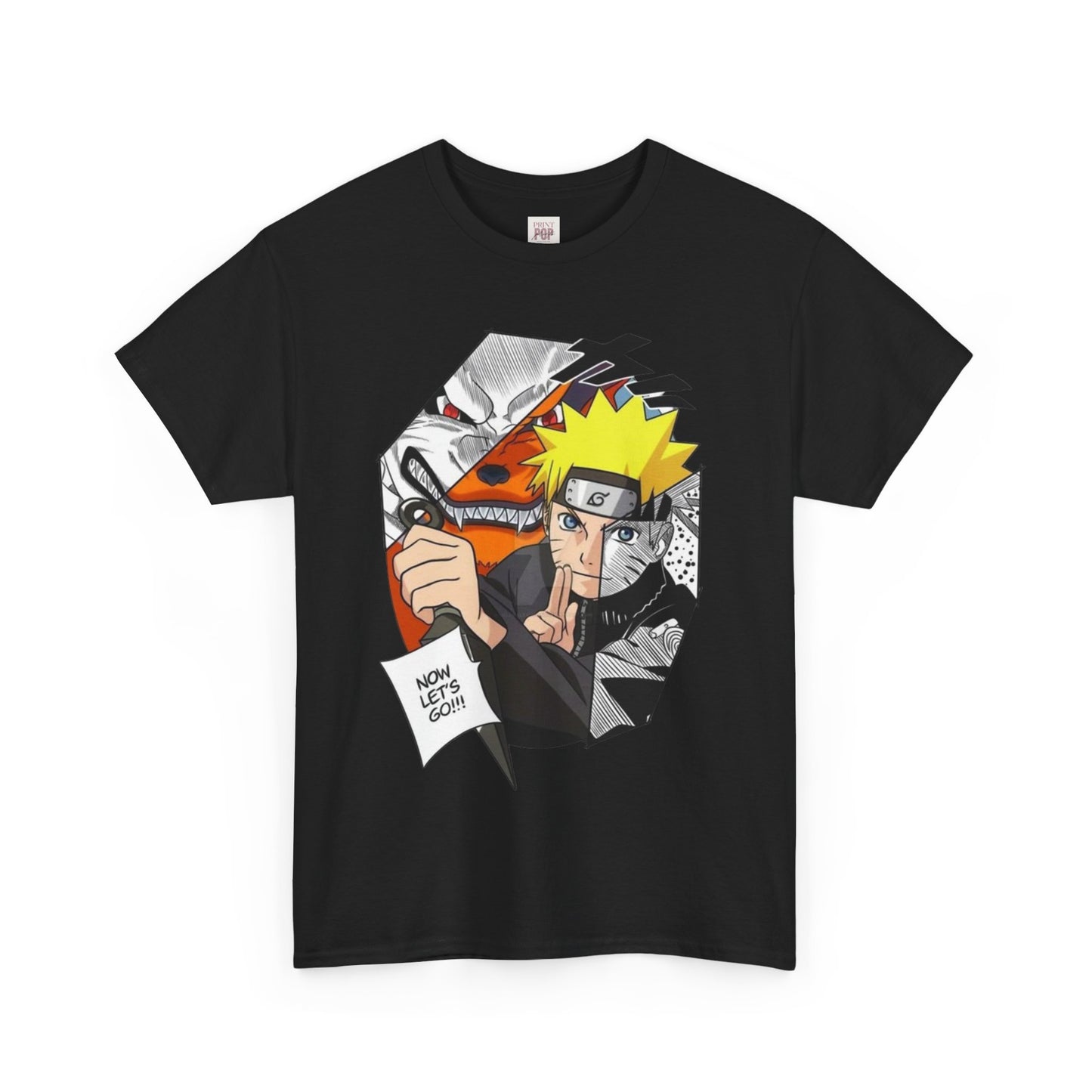 Naruto Shippuden Uzumaki Naruto Unisex Heavy Cotton Tee - Vibrant and Stylish Design for Otaku Heads