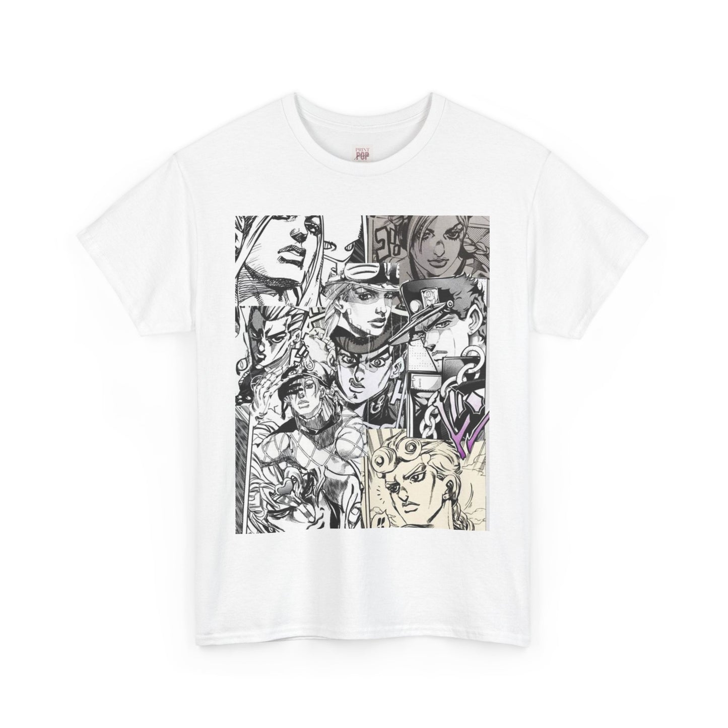 Jojo's Bizarre Adventure Unisex Heavy Cotton Tee - Vibrant and Stylish Design for Otaku Heads