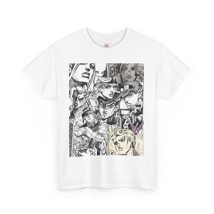 Jojo's Bizarre Adventure Unisex Heavy Cotton Tee - Vibrant and Stylish Design for Otaku Heads