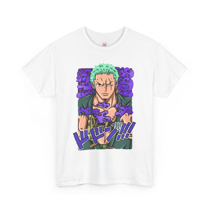 One Piece Zoro Unisex Heavy Cotton Tee - Vibrant and Stylish Design for Otaku Heads