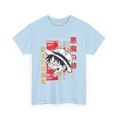 One Piece Luffy Unisex Heavy Cotton Tee - Vibrant and Stylish Design for Otaku Heads