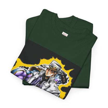 Jojo's Bizarre Adventure Jotaro Kujo Unisex Heavy Cotton Tee - Vibrant and Stylish Design for Otaku Heads