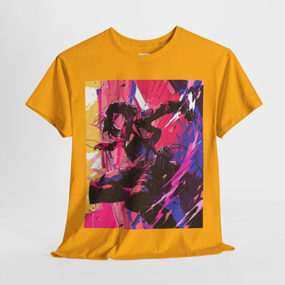 Attack On Titan Mikasa Ackerman Unisex Heavy Cotton Tee - Vibrant and Stylish Design for Otaku Heads