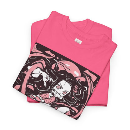 Demon Slayer Nezuko Kamado Unisex Heavy Cotton Tee - Vibrant and Stylish Design for Otaku Heads