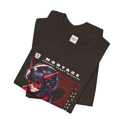 Montage Graphic Unisex Jersey Tee - Stylish Streetwear for Anime Lovers