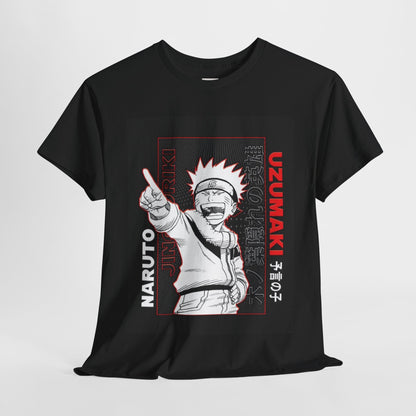 Naruto Shippuden Uzumaki Naruto Unisex Heavy Cotton Tee - Vibrant and Stylish Design for Otaku Heads