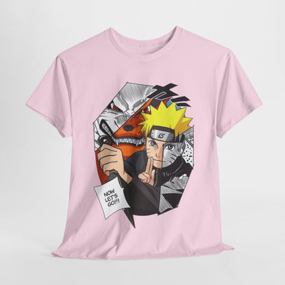 Naruto Shippuden Uzumaki Naruto Unisex Heavy Cotton Tee - Vibrant and Stylish Design for Otaku Heads