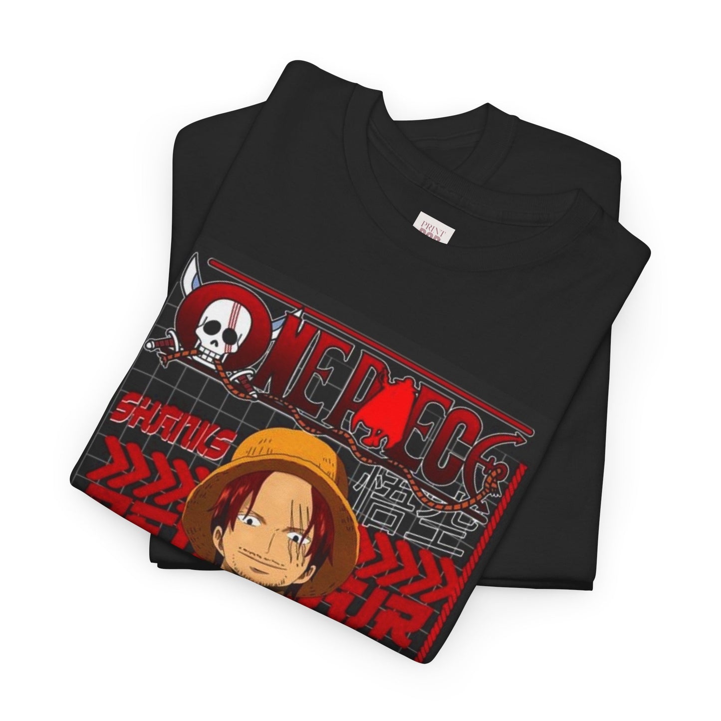 One Piece Shanks Unisex Heavy Cotton Tee - Vibrant and Stylish Design for Otaku Heads