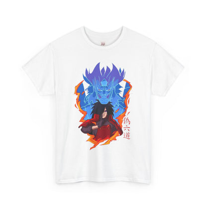 Naruto Shippuden Uchiha Madara Unisex Heavy Cotton Tee - Vibrant and Stylish Design for Otaku Heads