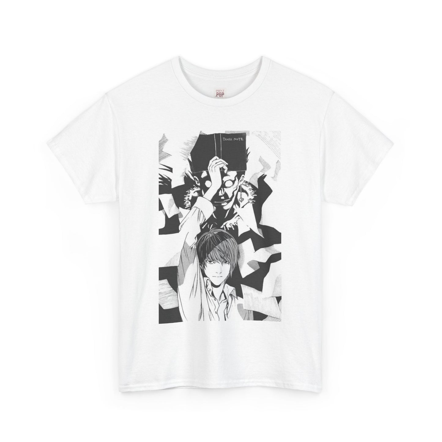 Death Note Light Yagami Unisex Heavy Cotton Tee - Vibrant and Stylish Design for Otaku Heads