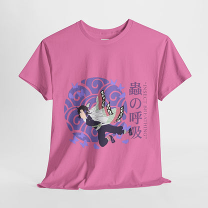 Demon Slayer Kocho Shinobu Unisex Heavy Cotton Tee - Vibrant and Stylish Design for Otaku Heads