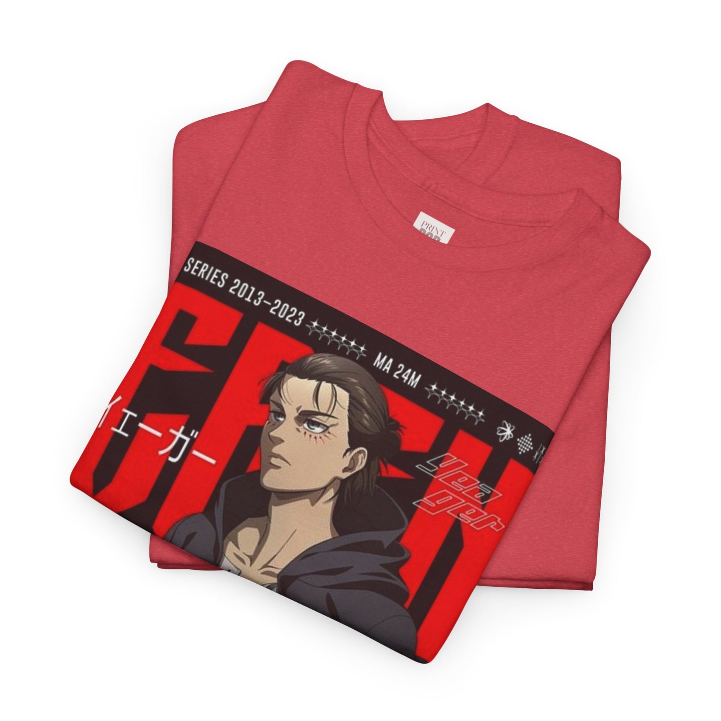 Attack On Titan Unisex Heavy Cotton Tee - Vibrant and Stylish Design for Otaku Heads