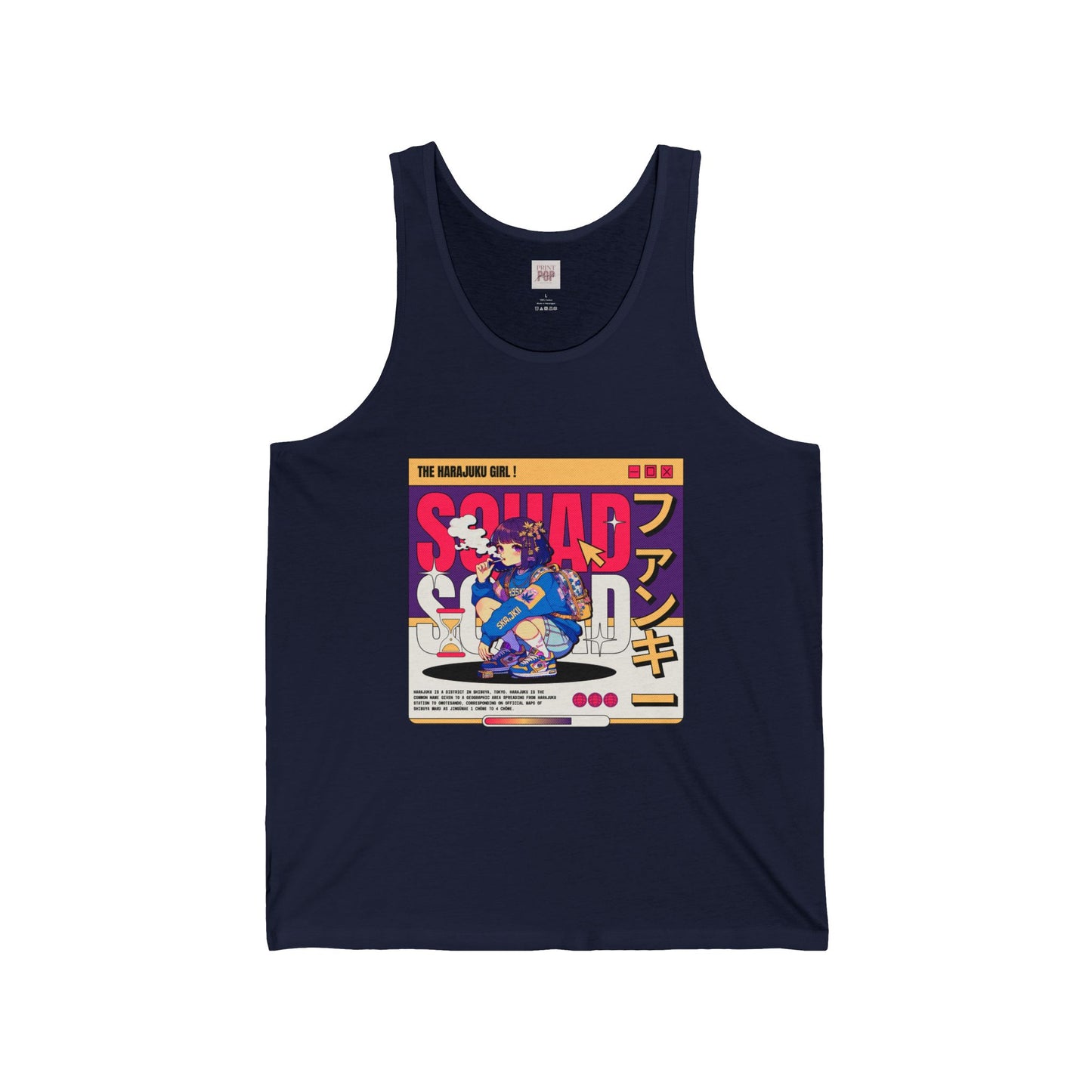 Anime Squad Girl Unisex Jersey Tank - Stylish Graphic Tee for Fans