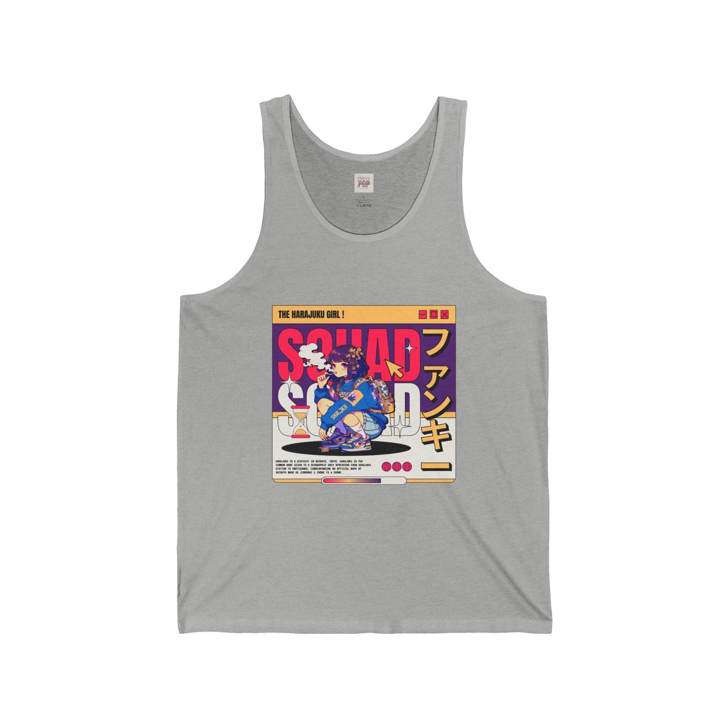 Anime Squad Girl Unisex Jersey Tank - Stylish Graphic Tee for Fans