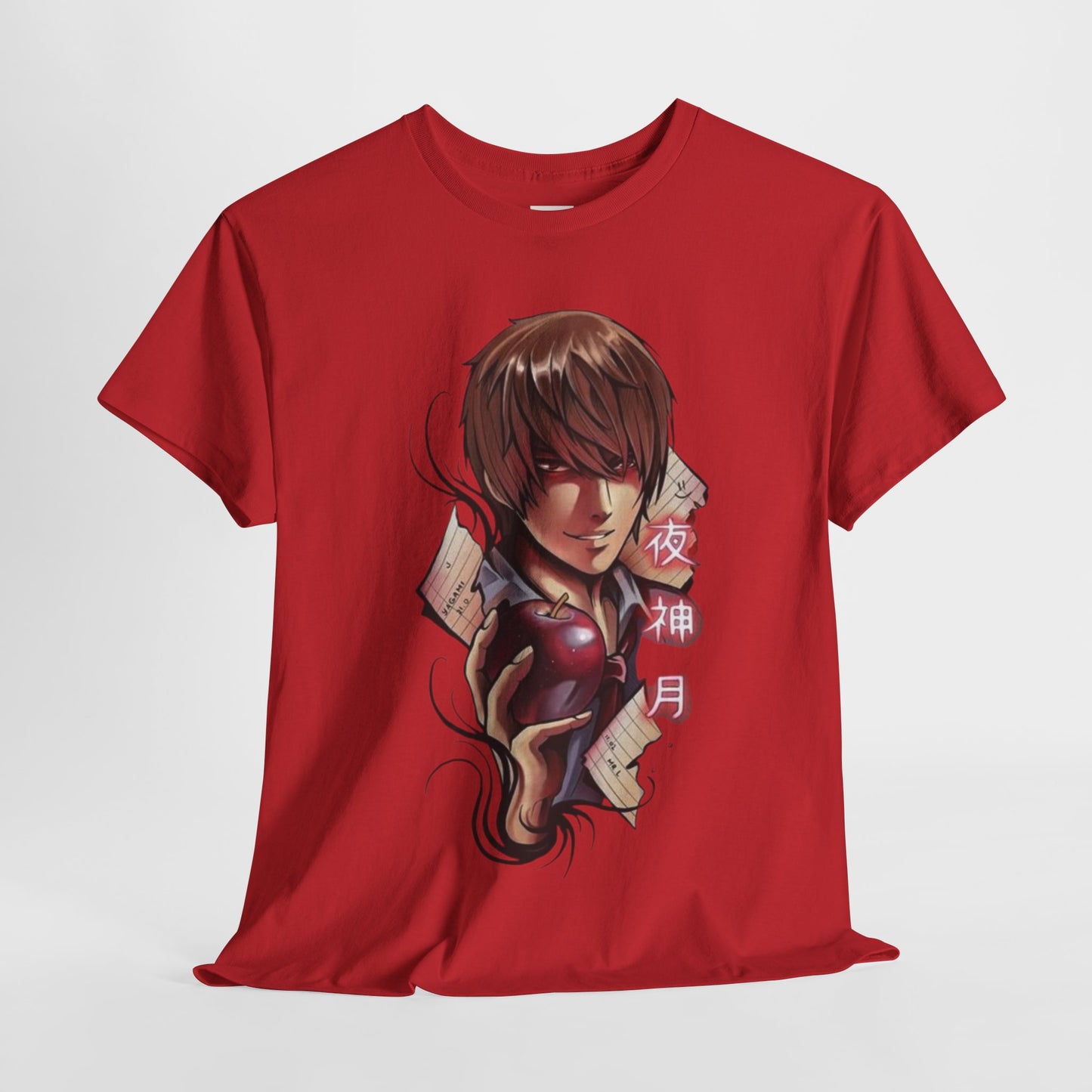 Death Note Light Yagami Unisex Heavy Cotton Tee - Vibrant and Stylish Design for Otaku Heads