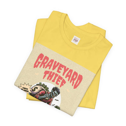 Graveyard Thief Unisex Tee - Playful Halloween Graphic T-Shirt