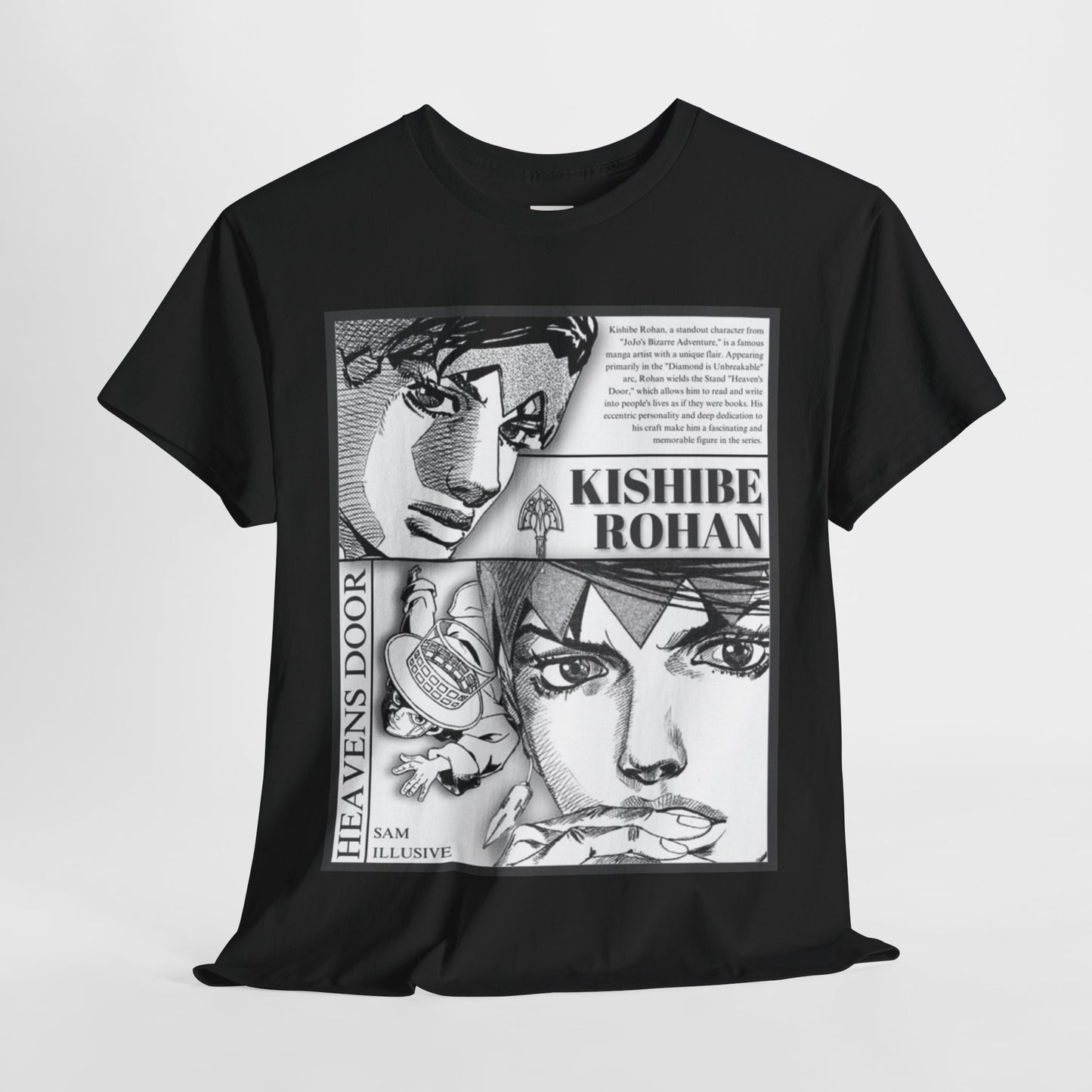 Jojo's Bizarre Adventure Rohan Kishibe Unisex Heavy Cotton Tee - Vibrant and Stylish Design for Otaku Heads