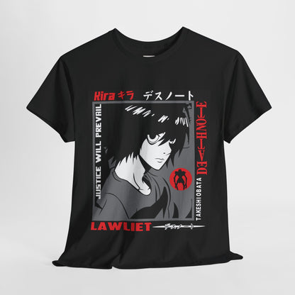 Death Note L Lawliet Unisex Heavy Cotton Tee - Vibrant and Stylish Design for Otaku Heads