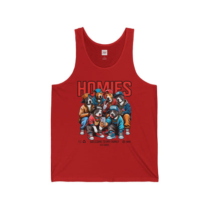 Homies Unisex Jersey Tank - Cool Graphic Tee for Friends & Family