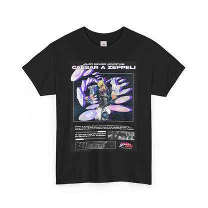 Jojo's Bizarre Adventure Caesar A. Zeppeli Unisex Heavy Cotton Tee - Vibrant and Stylish Design for Otaku Heads